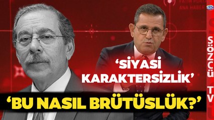 Fatih Portakal Abdüllatif Şener’i Topa Tuttu! ‘Siyasi Karaktersizlik’