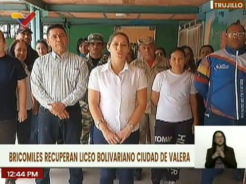 Bricomiles atiende y recupera el Liceo Bolivariano Ciudad de Valera en Trujillo