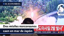 Dos misiles norcoreanos caen en la zona económica exclusiva marítima de Japón