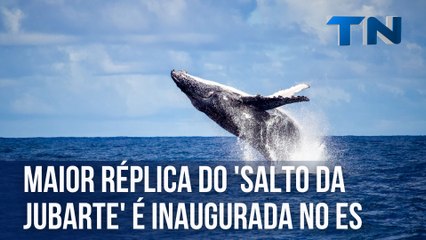 Maior réplica do 'salto da jubarte' é inaugurada no Espírito Santo