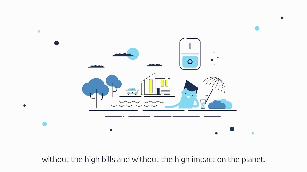Animated Explainer Video for Solar Power _ After Effects Motion Graphics _ Minimalist