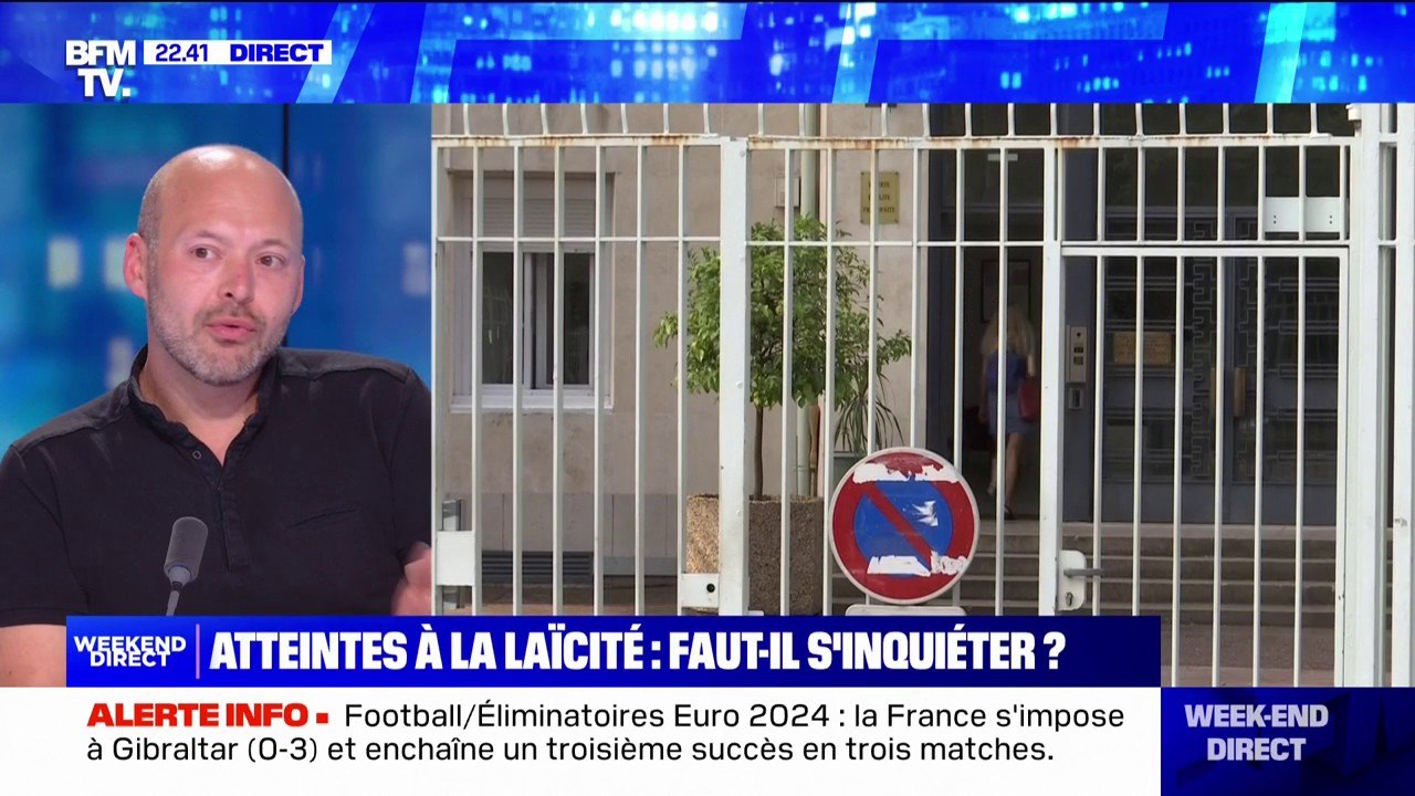 Atteintes à la laïcité: "Depuis une bonne vingtaine d'années, on assiste à des remises en cause la laïcité à tous niveaux", affirme Nicolas Glière (professeur de français)
