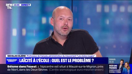Atteintes à la laïcité: "Il y a un entrisme de certains intégrismes", pour  Nicolas Glière, professeur de français et administrateur du mouvement "Les stylos rouges"