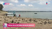 Presa Villa Victoria se encuentra en bajos niveles por ola de calor