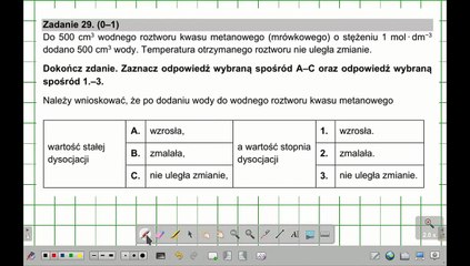 WPŁYW ROZCIEŃCZENIA NA STAŁĄ I STOPIEN DYSOCJACJI. ZADANIE 29 CKE 2021 MAJ #chemia #chemistry