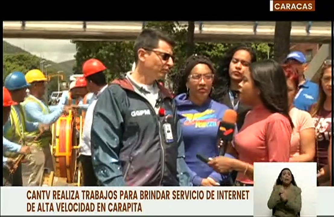 CANTV reinstalan fibra óptica en el sector Carapita de la parroquia Antímano