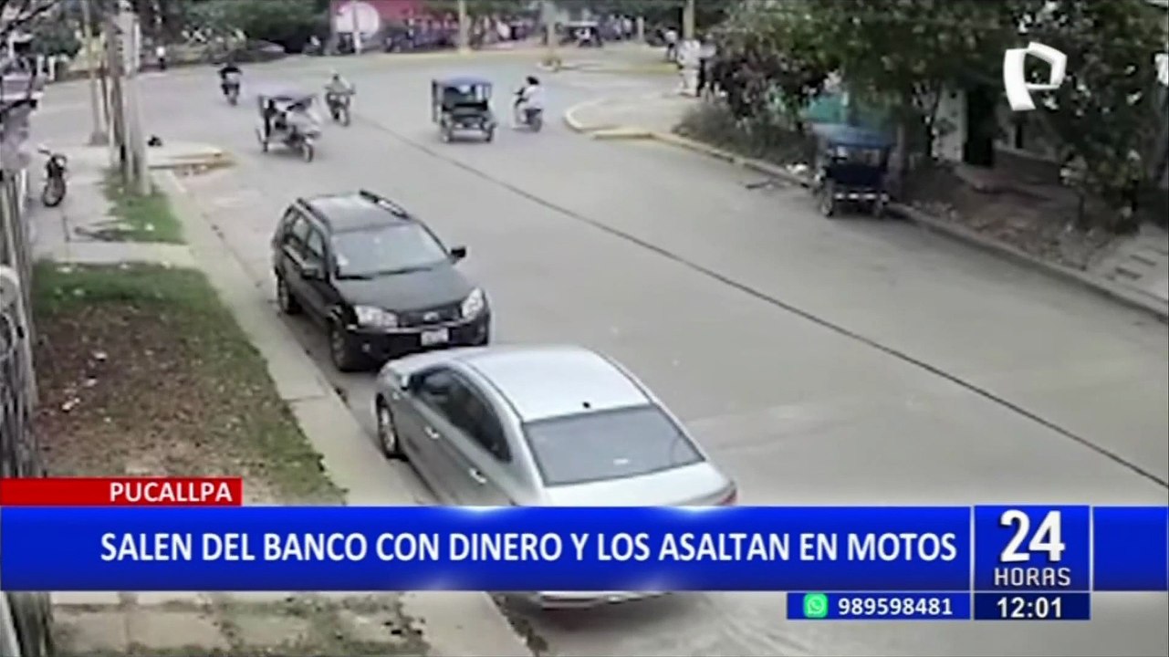 Pucallpa: acababan de sacar dinero del banco cuando fueron interceptados por una mafia