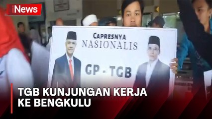 Relawan Bentangkan Poster Ganjar-TGB Sambut Kedatangan Ketua Harian Nasional DPP Partai Perindo