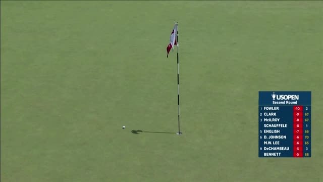 Fowler takes outright lead after second round at U.S. Open