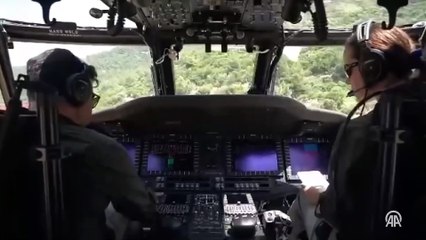 TUSAŞ'ın ürettiği yangın söndürme helikopteri "NEFES" Muğla'da göreve başladı
