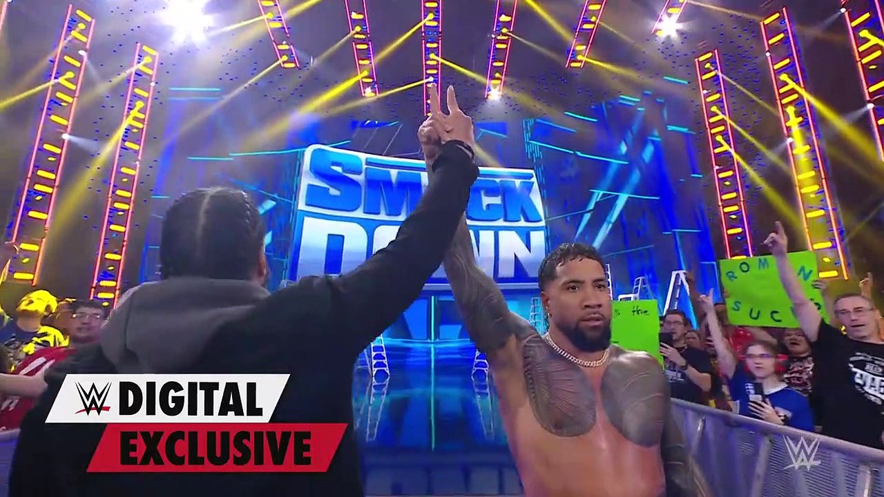 EXCLUSIVE FOOTAGE_ Bloodline drama continues off air after SmackDown_ SmackDown, June 16, 2023