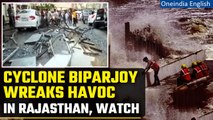 Cyclone Biparjoy News: Strong winds in Rajasthan damage cars, buildings | Watch | Oneindia News