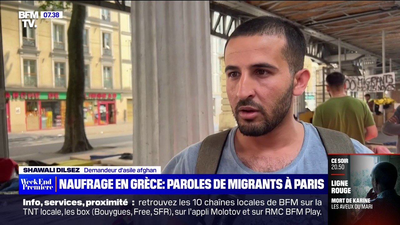 Naufrage en Grèce: "Je suis triste parce qu'eux aussi sont humains, je veux que l'Europe nous aide", affirme Shawalli, demandeur d'asile afghan à Paris