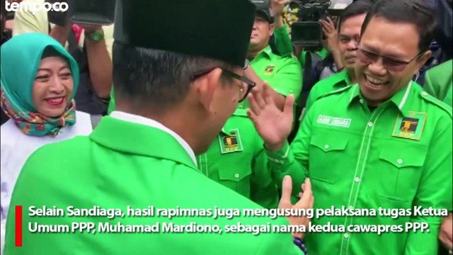 PPP Usung Sandiaga Uno sebagai Cawapres Dampingi Ganjar Pranowo