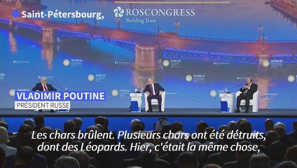 Si des avions F-16 sont livrés à Kiev, ils "brûleront", assure Poutine