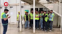 İzmir Şehir Hastanesi inşaatında işçiler iş bıraktı