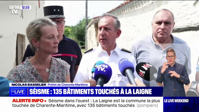 Séisme: La plupart des maisons de la commune [de La Laigne] ont été touchées affirme Nicolas Basselier, préfet de Charente-Maritime