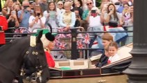Royal children steal show waving from carriage as Trooping the Colour gets underway
