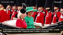 Trooping The Colour : Charlotte de Galles avec une coiffure délicate, le prince Louis so chic en bermuda