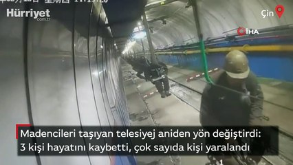 Çin'de madencileri taşıyan telesiyej aniden yön değiştirdi: 3 ölü