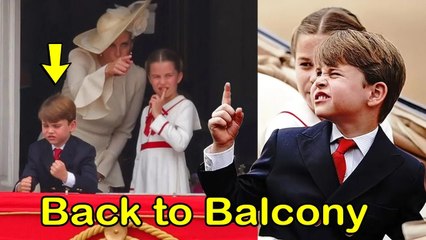 Cheeky Louis joins George and Charlotte back on the balcony