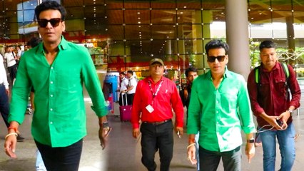 Manoj Bajpayee का एअरपोर्ट पर दिखा अलग स्टाइलिश अंदाज़