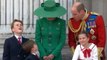 Prince Louis salutes crowds from Buckingham Palace balcony during Trooping the Colour flypast