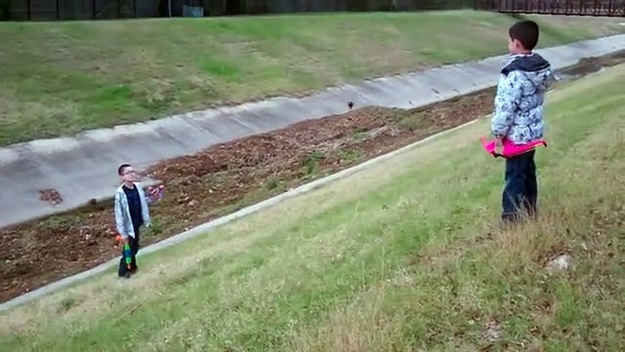 Jonathan Christopher & Anthony walking on the ditch