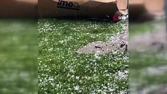 İnönü İlçesi'nde ceviz büyüklüğünde dolu yağdı