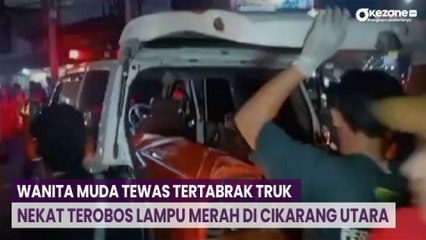 Nekat Terobos Lampu Merah di Cikarang Utara, Wanita Muda Tewas Tertabrak Truk