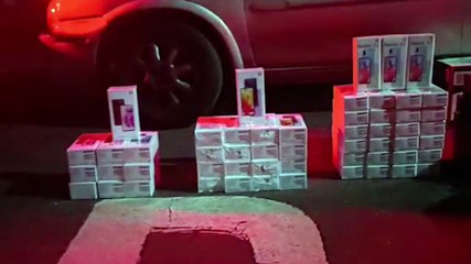 Veículo carregado com 131 aparelhos celulares é apreendido e encaminhado à RF de Cascavel