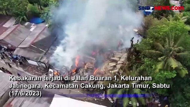 Kebakaran Rumah dan Lapak Hewan Kurban di Cakung, 14 Mobil Damkar Diterjunkan Padamkan Api