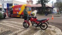 Motociclista fica ferido em acidente de trânsito no Centro