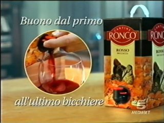 Pubblicità/Bumper anno 2004 Canale 5 - Vino "Cantine Ronco"