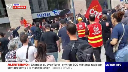 Download Video: Des heurts ont eu lieu cet après-midi durant la séance de dédicaces d'Éric Zemmour à Brest. Plusieurs dizaines de manifestants sont rentrés dans le lieu de l'événement