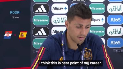 Rodri thinks he is at the peak of his career