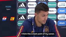 Rodri thinks he is at the peak of his career
