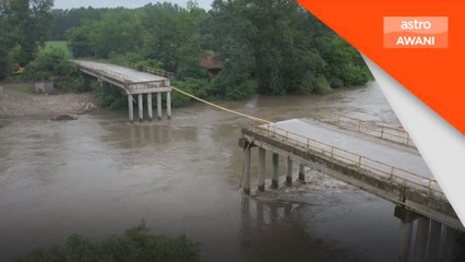 Jambatan runtuh, penduduk dua kampung terputus hubungan