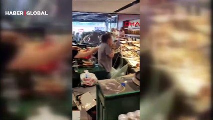 İstanbul'da cipin pastaneye daldığı anlar kamerada! Yaralılar var
