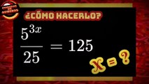 SOLUCIONANDO paso a paso una ecuación exponencial. SOLVING step by step an exponential equation.