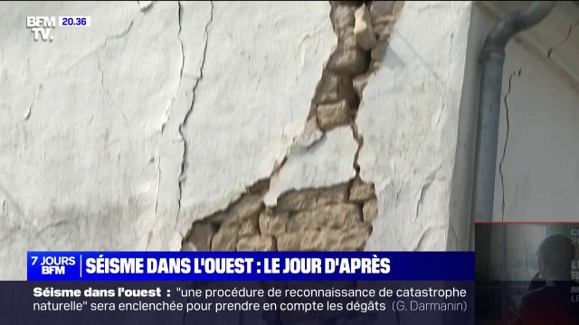 Séisme dans l'ouest de la France: le jour d'après dans le village de La Laigne en Charente-Maritime