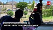 En Ciudad Juárez, migrantes se refugian en casas abandonadas ante la ola de calor