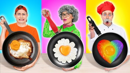 Grandma Vs Me Cooking Challenge || Awesome Kitchen Hacks And Parenting Hacks By 123 Go!