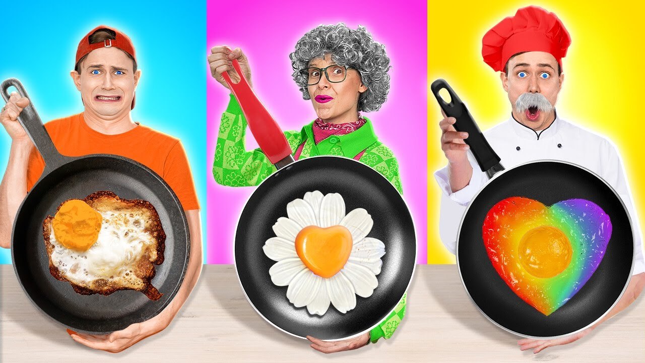 Grandma Vs Me Cooking Challenge || Awesome Kitchen Hacks And Parenting Hacks By 123 Go!