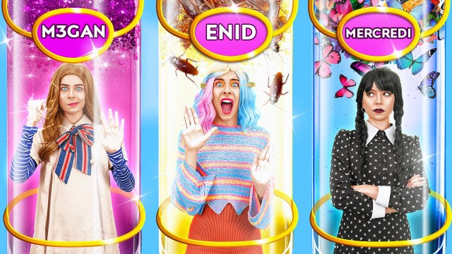 LE RELOOKING DE POUPÉES : GENTILLE VS MÉCHANTE || Des Astuces Pour Mercredi & M3gan Par 123 GO!