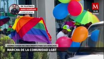 Comunidad LGBT marcha en el Estado de México; exigen reconocimiento de sus derechos