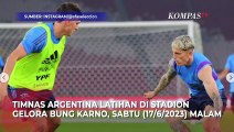 Potret Timnas Argentina Jajal Rumput Stadion GBK Jelang Laga Lawan Timnas Indonesia