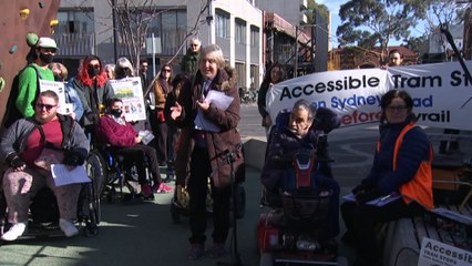 Protestors in Melbourne call for more accessible public transport