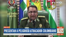 Policía boliviana presentó a colombiano involucrado en ocho atracos