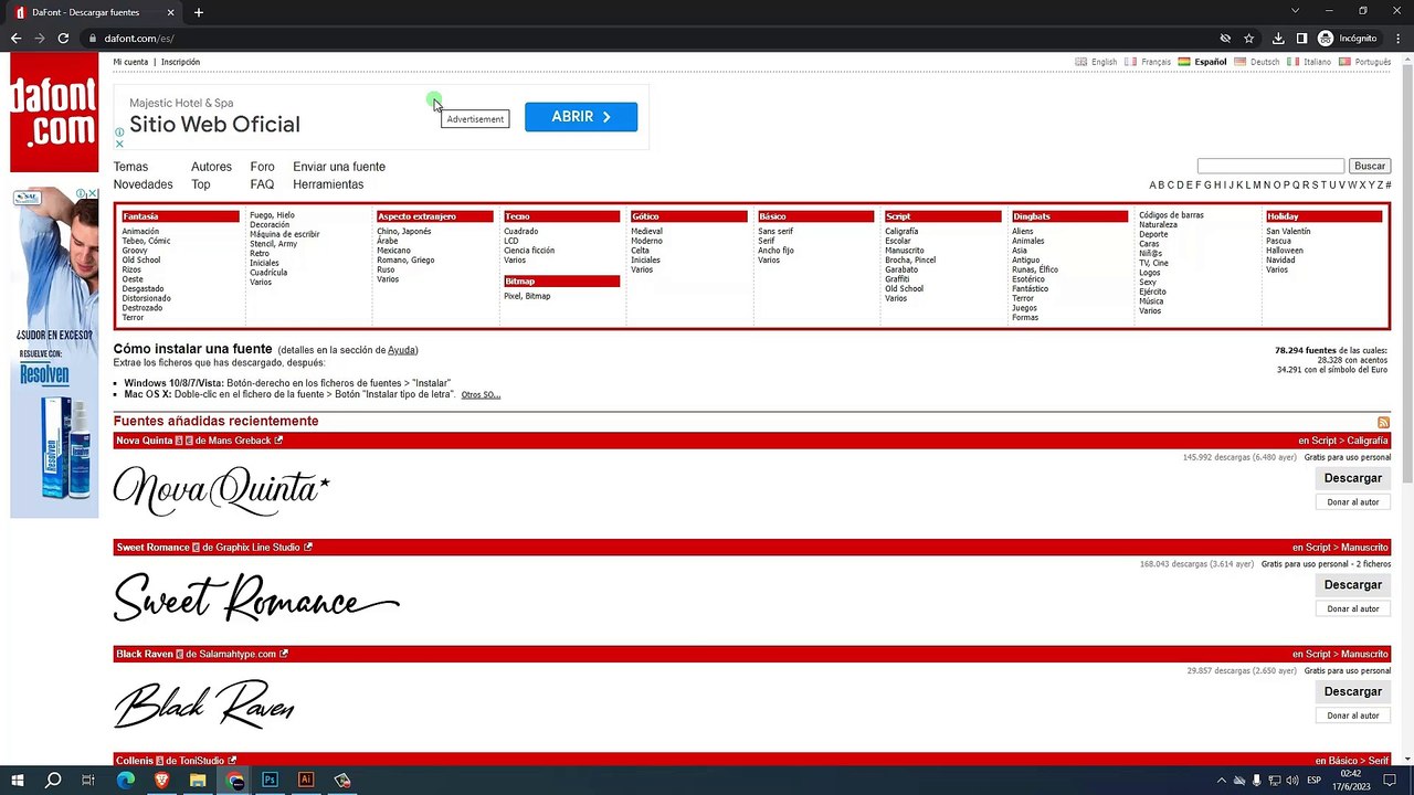 Cómo descargar fuentes e instalar para Photoshop y Illustrator